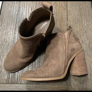 Madden Girl Stacked Heel Booties, Size 6.5
